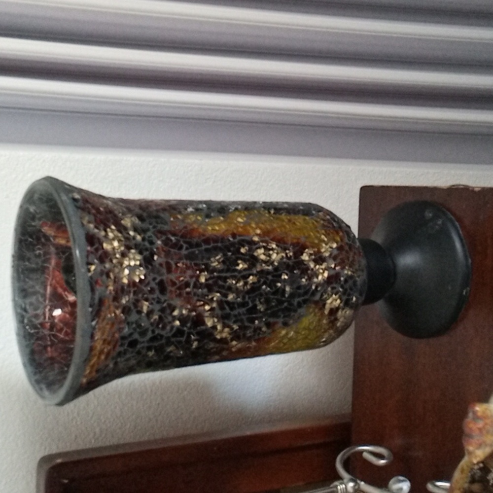 12" glass mosaic lamp